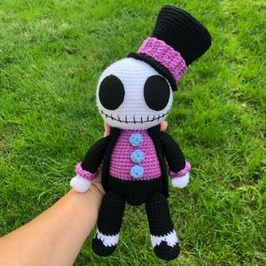 Handmade crochet Jack Skellington